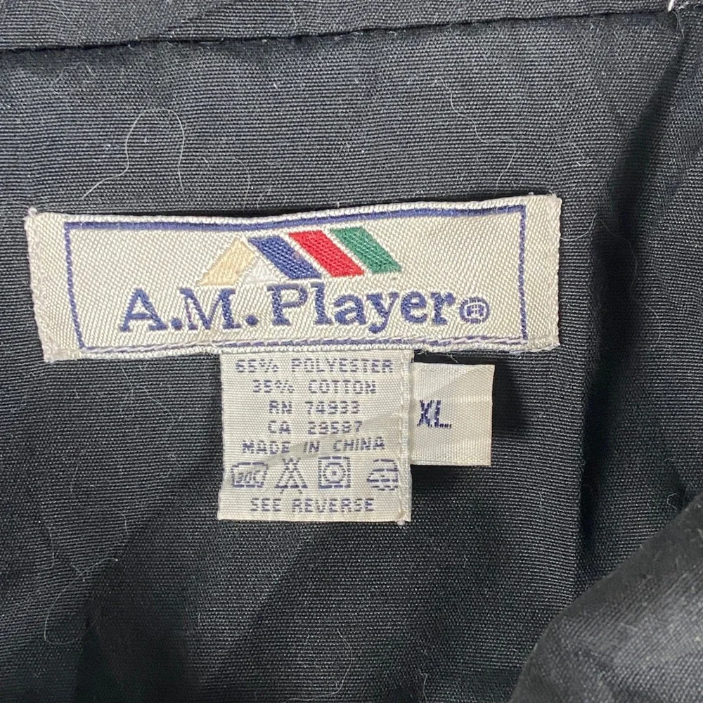 Vintage AM Player Windbreaker Jacket‎ Mens XL Cream Willowbrook GC Golf Course